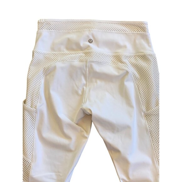 Lululemon Keep Score Tight 28" White Mesh Ventilation Legging *No size tag 8/10? - Picture 8 of 13